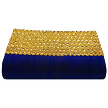 Load image into Gallery viewer, Blue with Yellow Beads Clutch