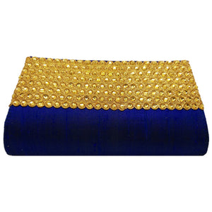Blue with Yellow Beads Clutch