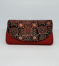Load image into Gallery viewer, Ajrakh Maroon Clutch
