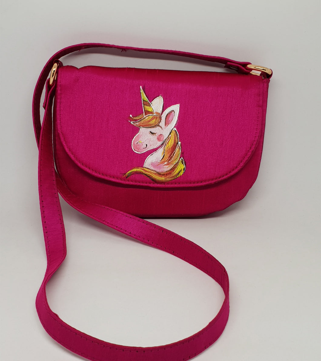 Unicorn Handpainted Sling Bag