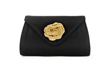 Load image into Gallery viewer, Artisan Handmade Black Embroidered Clutch Handbag
