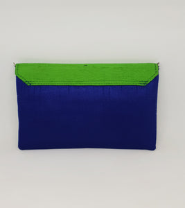 Peacock Embroidered Envelope Clutch