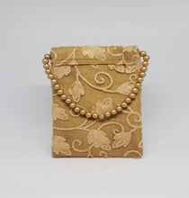 Load image into Gallery viewer, Floweret Design With Gold Beaded Pouch
