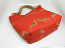 Load image into Gallery viewer, Orange Antique Handle Bag