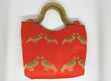 Load image into Gallery viewer, Orange Antique Handle Bag
