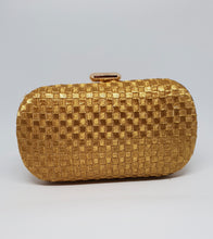 Load image into Gallery viewer, Gold Mesh Box Clutch