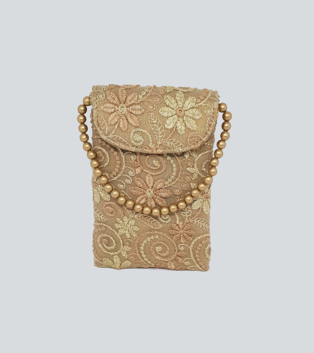 Gold Lace Mobile Pouch