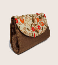 Load image into Gallery viewer, Cream with Red Floral Clutch