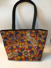 Load image into Gallery viewer, Yellow leaves Peacock Print Tote
