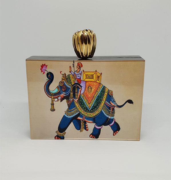 Elephant Acrylic Box Clutch