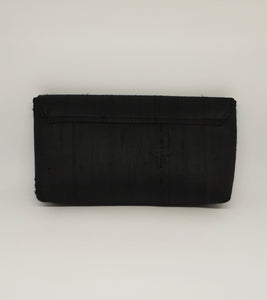 Hand Painted Black Clutch