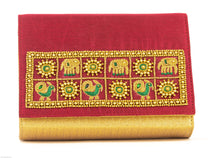 Load image into Gallery viewer, Artisan Handmade Red Embroidered Clutch