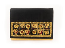 Load image into Gallery viewer, Artisan Handmade Black Embroidered Clutch Handbag