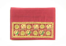 Load image into Gallery viewer, Artisan Handmade Red Embroidered Clutch