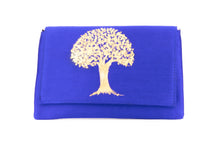 Load image into Gallery viewer, Artisan Handmade Painted Envelope Clutch with Royal Blue Base
