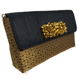 Black with Gold Ghungroo