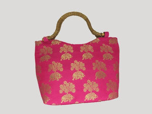 Pink Antique Handle Bag